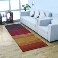 Rugsotic килими, които ръчно завъртат, съвременен копринен mi Runner Area Rug, Multicolor, 2'6''x10 ', LSM233