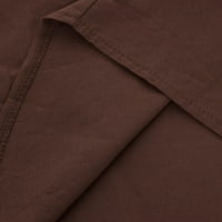 Idoravan Women Sets Clothing Fall Clearance Fashion Women Solid Button Небрежен дълъг ръкав отгоре+ еластичен комплект за джобни панталони на талията