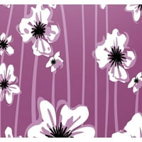 Боб Маки лилаво и бяло флорали на закрито декоративна възглавница 26