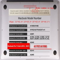 Съвместим с MacBook Pro 15 Модел за освобождаване на калъфа A1707 A1990, Пластмасов кабел за твърд калъф, Rose Series 0909