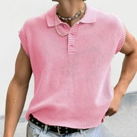Ризи за педари за мъже Мъжки поло ризи с къс ръкав Бърз сух голф тениска с леки тежести с яка тениски тениски розово, 2xl