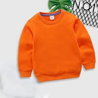 WHLBF Kids Clothing Clearance Зимна детски качулки Момичета деца деца солиден цвят детски пуловер пуловер връхни дрехи