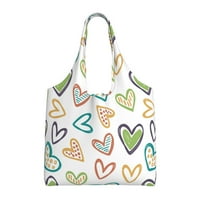 Жени чанта за тота, ежедневни чанти с голям капацитет за пазаруване на рамо- прекрасна любов графити модел