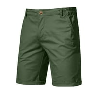 Cuoff Shorts Мъжки ежедневни цветове на открито джобни плаж работен плаж плаж къси панталони Зелен XL полиестер