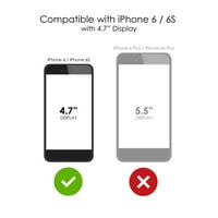 Калъф за различна връзка за iPhone 6s - Персонализиран Ultra Slim Thin Hard Black Plastic Cover - Pink & Gold Star модел