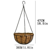 Кошница за плантатор с лайнер тел държач за растение поливане на цветя кошници за тенджера за закачалка chmora
