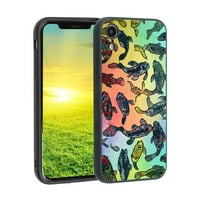 Съвместим с калъфа за телефон iPhone XR, Rainbow-Koi-Fish- Case Silicone Protective за Teen Girl Boy Case за iPhone XR