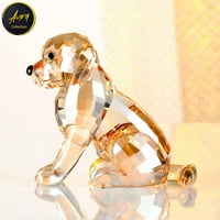 Прекрасна декоративна за любител на кучета Кристално кученце сладка фигурка Колективна малка орнамент