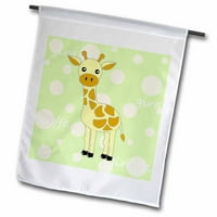 3Drose Green Baby Giraffe - Градинско знаме, от