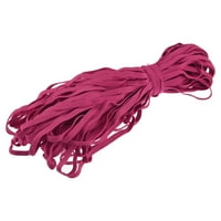 Плоска еластична лента за шиене 1 4 Ярда бледо червено сплетено въже за каишка за каишка за перуки занаяти