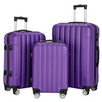 3-в- многофункционален голям капацитет Пътуващ куфар за съхранение на багаж Purple Purple