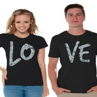 Неудобни стилове любовни двойки ризи съвпадащи двойки ризи обичат тениски за двойки годишнини подаръци за двойки обичат сладки двойки ризи валентински подаръци за двойки любов двойки съвпадащи ризи