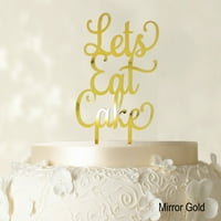 Позволява да ядем торта торта за рожден ден Топпер бяла торта Топър Торта Декорации Цвето