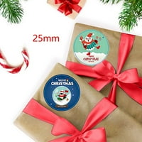 Коледни стикери - Roll Posts Santa Claus Happy Faces Xmas Детски стикери Декали за играчки Подаръци Занаяти Декорации Мултицвет