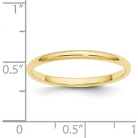 10k жълто злато 10ky половин кръгла лента размер 5. Произведено в САЩ 1HR020-5.5