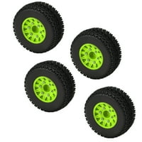 Кратки гуми за камиони, той е вкочен текстура силна възглавница пластмасова гума RC гуми за камион за зелено